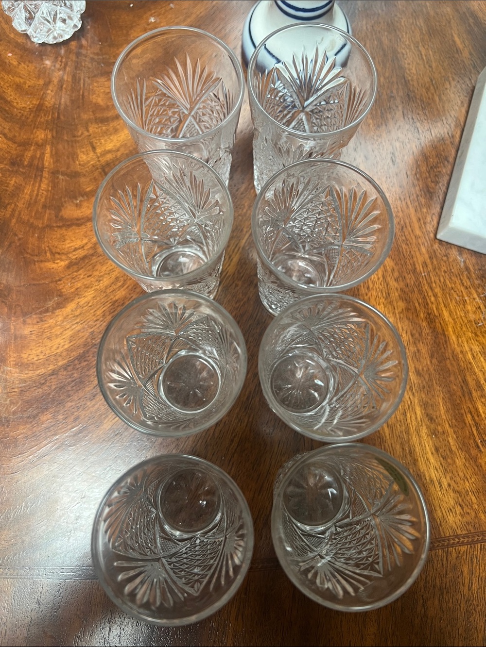 Set of 8 shots glasses. OVER 24% LEAD CRYSTAL — HAND MADE — U.S.S.R.” - Picture 2 of 7